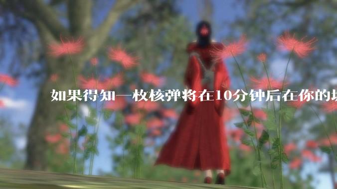 如果得知一枚核弹将在10分钟后在你的城市爆炸，除了等死还能干嘛？